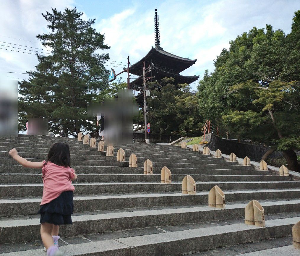 なら燈花会、点灯前の五十二段。