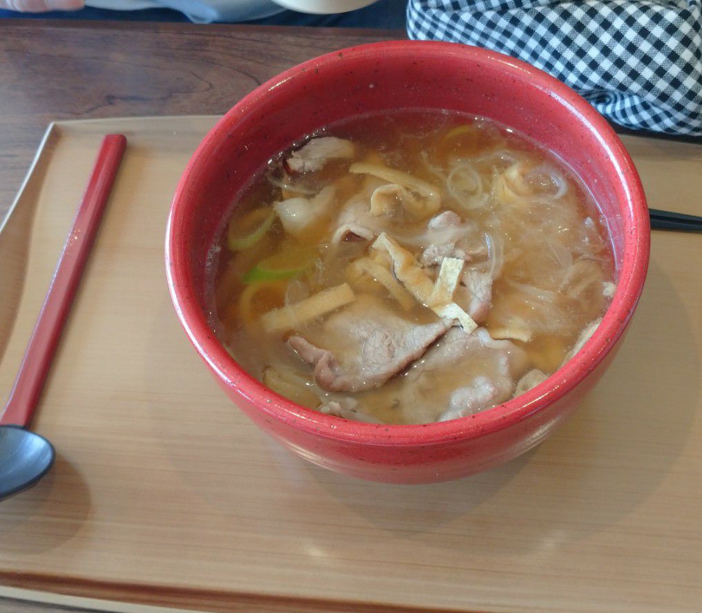 和歌山にある『道の駅すさみ』のイノブタ肉うどん